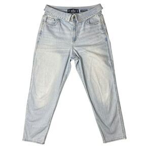 Hollister Ultra High Rise Mom Jeans Foldover Vintage Stretch Size 13R